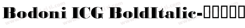 Bodoni ICG BoldItalic字体转换